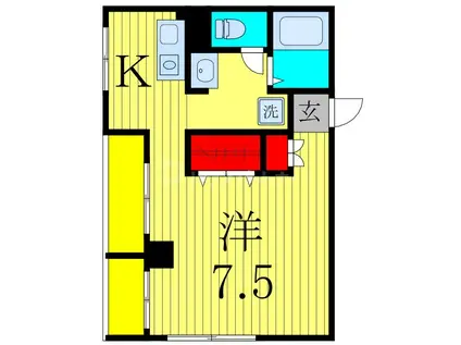 西船橋マンション(ワンルーム/5階)の間取り写真