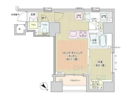 アネーロ銀座(1LDK/6階)の間取り写真