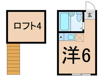 ユナイト市場マルチェロ(ワンルーム/2階)の間取り写真