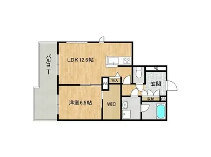 アンビハウス上河原崎(1LDK/2階)の間取り写真