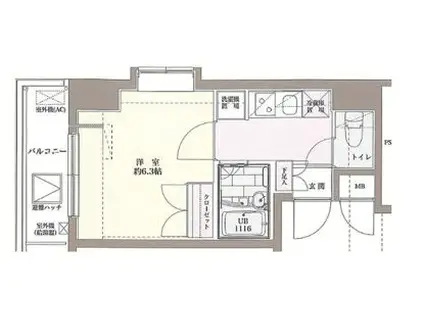 VERONA板橋本町(1K/10階)の間取り写真