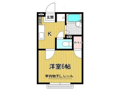 プレシールヤマニ(1K/1階)の間取り写真