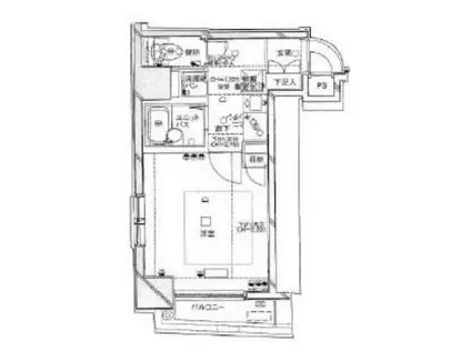 ヴェルステージ日本橋人形町(1K/10階)の間取り写真