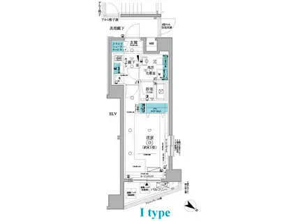 フェニシア三軒茶屋(1K/6階)の間取り写真