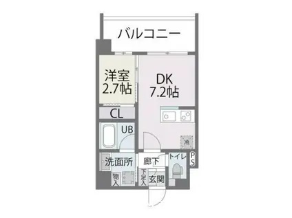 アルティザ大橋駅前(1LDK/8階)の間取り写真