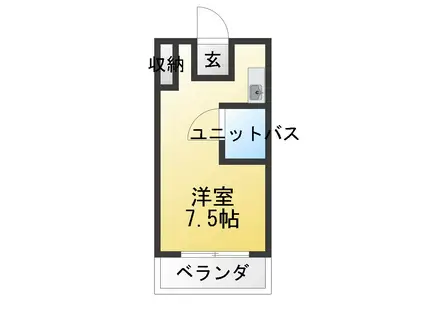 グリーンガーデン(ワンルーム/2階)の間取り写真