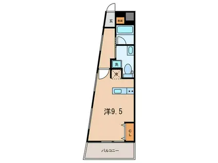 GRANDUO三軒茶屋IV(ワンルーム/4階)の間取り写真