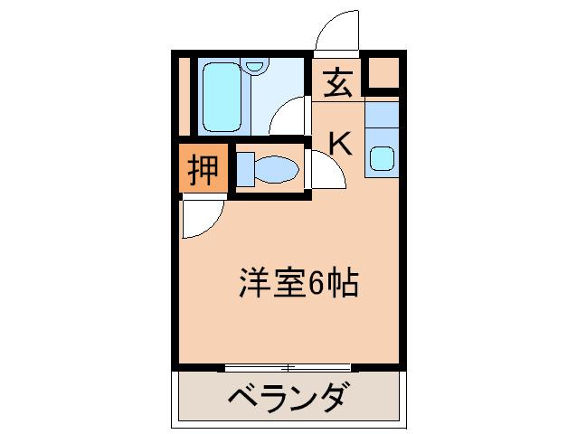 リブカントリー(1K/3階)の間取り写真