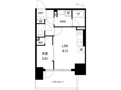 プレディアコート西日暮里(1LDK/4階)の間取り写真