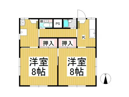 アフロディーテA(2K/1階)の間取り写真