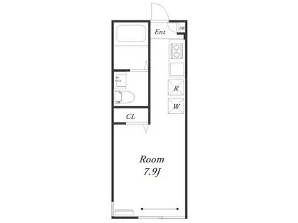 グレースVIII(ワンルーム/1階)の間取り写真