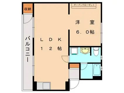 REGIS南丘(1LDK/4階)の間取り写真