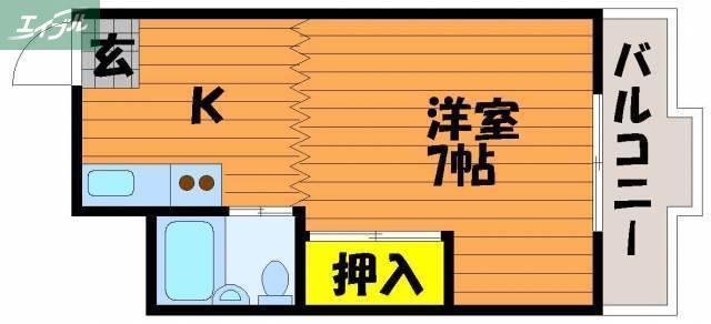 ホワイトメゾン学南II(1K/3階)の間取り写真
