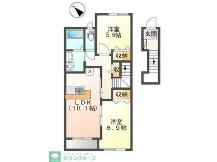 レンミッキ(2LDK/2階)の間取り写真