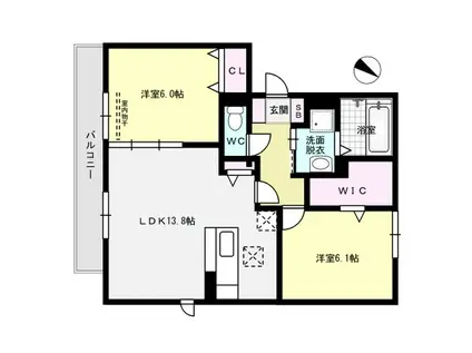 SAGE5(2LDK/1階)の間取り写真