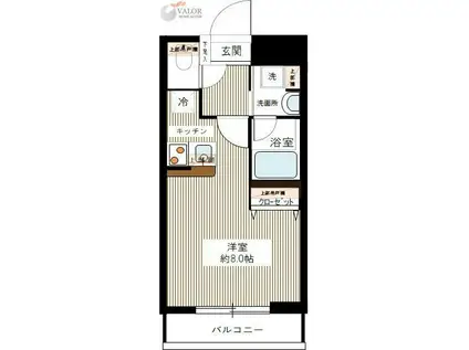 ハーモニーレジデンス大森山王♯002(ワンルーム/1階)の間取り写真