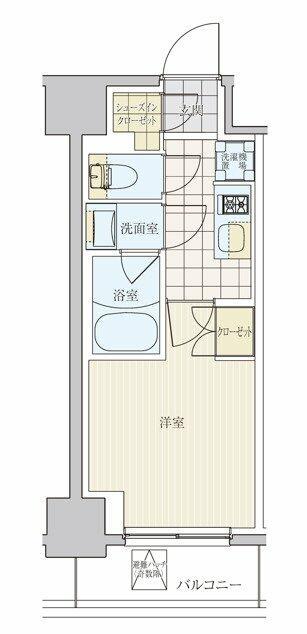 リビオメゾン戸越銀座(1K/1階)の間取り写真