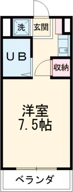アップライト三田マンション(ワンルーム/1階)の間取り写真