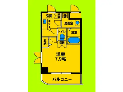 アーデン江坂スリー(1K/2階)の間取り写真