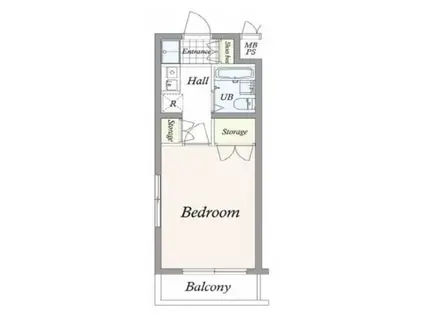 菱和パレス練馬(1K/5階)の間取り写真