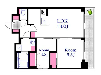 S-RESIDENCE鶴見町ALTANO(2LDK/10階)の間取り写真