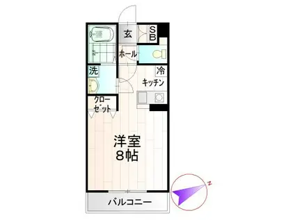 ミリアビタ塚田(1K/1階)の間取り写真