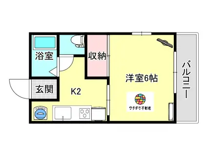 RE.TMR(1K/2階)の間取り写真