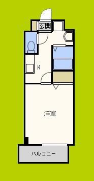 Mプラザ今里弐番館(1K/9階)の間取り写真