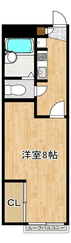 MOTOKOGAII(1K/2階)の間取り写真