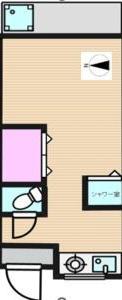 坂本文化(ワンルーム/1階)の間取り写真