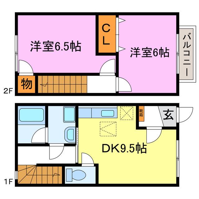 ル・プランタン深川(2DK/1階)の間取り写真