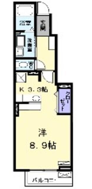 ロイヤル川前II(ワンルーム/1階)の間取り写真