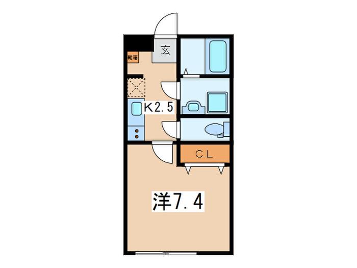 レーヴコート相模台(1K/1階)の間取り写真