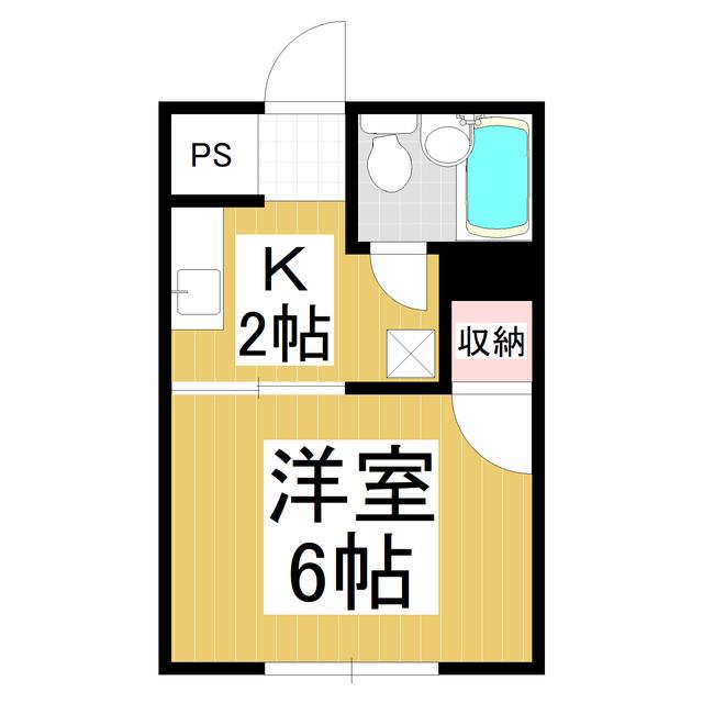 ヴィラ岡村南館(1K/1階)の間取り写真