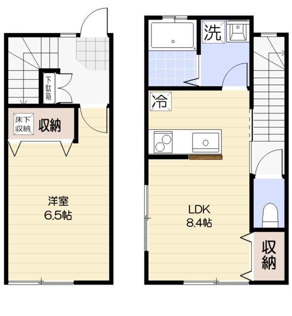 ALLEY新高円寺(1LDK/1階)の間取り写真