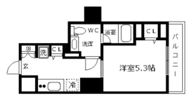 プレール・ドゥーク戸越銀座通(1K/4階)の間取り写真