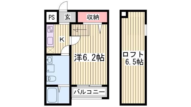ART OCEAN(1K/1階)の間取り写真