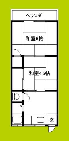 岩田文化(2DK/1階)の間取り写真