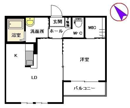 POPOS(1LDK/1階)の間取り写真