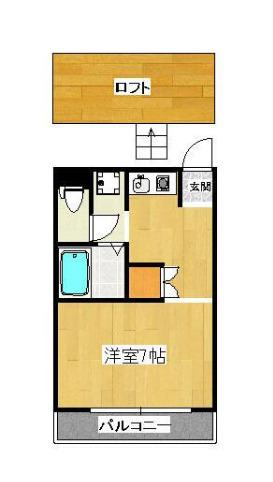 メゾン松島町(1K/1階)の間取り写真