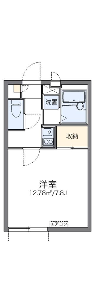 レオパレスアネモス(1K/4階)の間取り写真