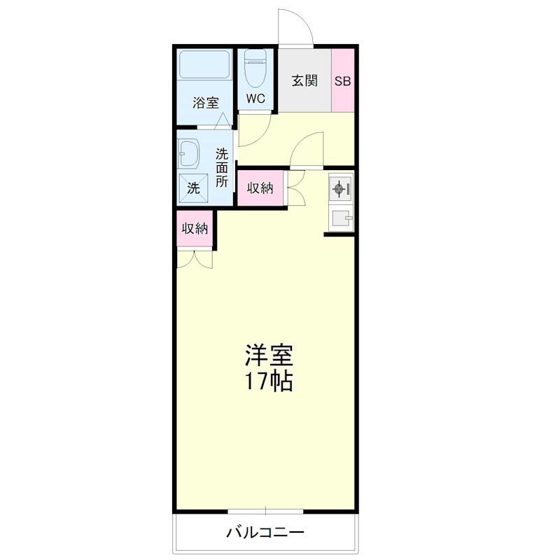 アルコ7(ワンルーム/2階)の間取り写真