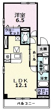 プリマベーラII(1LDK/2階)の間取り写真