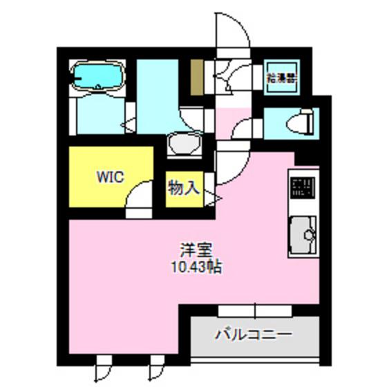 グラティア上中居(ワンルーム/3階)の間取り写真