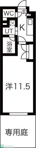 シティライフ本山東(1K/1階)の間取り写真