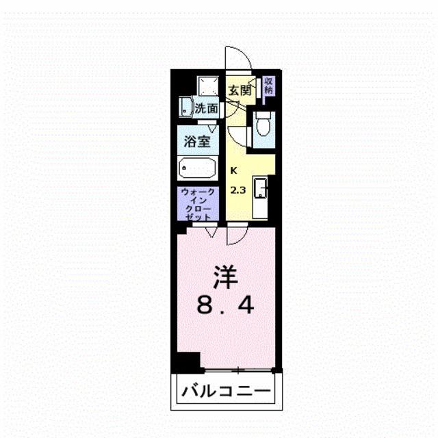 POLAR STONE(1K/2階)の間取り写真