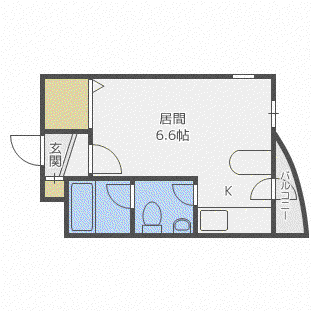 ティアラN17(ワンルーム/3階)の間取り写真