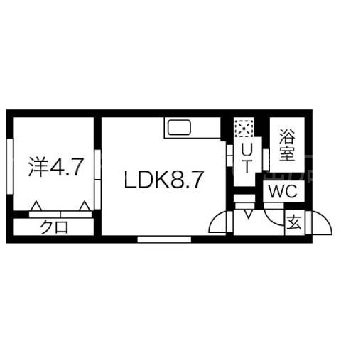 ASTER TOYOHIRA(1LDK/2階)の間取り写真