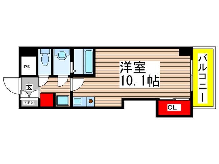 ラ・メゾン翠山(ワンルーム/9階)の間取り写真