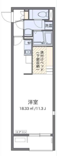 ソレーユ(ワンルーム/1階)の間取り写真
